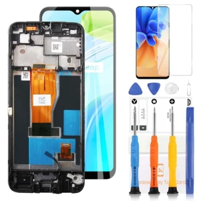 Immagine di LADYSON Schermo LCD per Realme C30 RMX3581 Sostituzione dello 6.5&quot; Display Touch Screen Digitizer Assembly Parti di Riparazione con Strumenti(Nero Cornice)