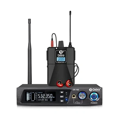 Immagine di Audio PRO ER 202 UHF, sistema di monitoraggio wireless a canale, in ear con trasmettitore e ricevitore per palco, studio registrazione, musicisti, (1 Bodypack trasmettitore)