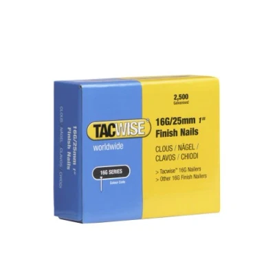 Immagine di Tacwise 0666 Chiodi di Finitura Galvanizzati Tipo 16G / 25 mm, Confezione da 2500