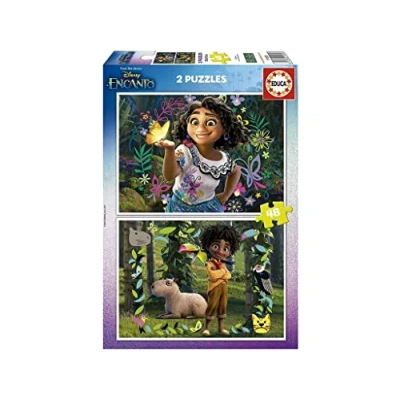 Immagine di Educa puzzle di cartone con 48 pezzi per bambini Encanto Disney. Set 2 da ciascuno, doppio divertimento. Dimensioni del puzzle: 28 x 20 cm. A partire dai 3 anni (19200)