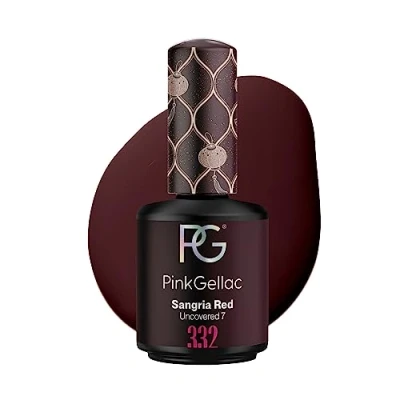 Immagine di Pink Gellac UV gel nail polish 332 Sangria red 15 ml Shellac dark Gelnagellack for lamp Simple application paint Made in Holland