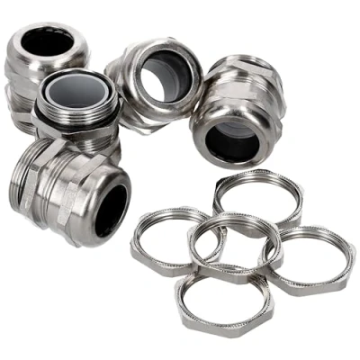 Immagine di Kalitec M16, pressacavo in ottone 4,0 9,5 mm, intervallo di serraggio I controdado a coste, passacavo gas e impermeabile
