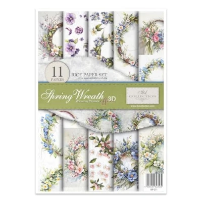 Immagine di ITD Collection Carta decoupage, Spring Wreath, 21 x 30 0,15 cm