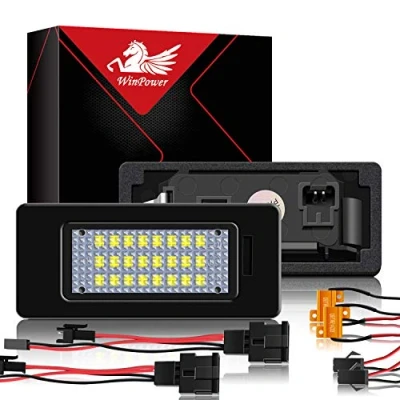 Immagine di WinPower LED Luci targa per auto Lampada 3582 SMD con CanBus nessun errore 6000K Xeno Bianco freddo, 2 Pezzi