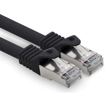 Immagine di freiwerk cavo di rete CAT.7, 3 m, nero, 1 pezzo, Lan Ethernet, s FTP LSZH PIMF 10 GB RJ45, spina Cat6a