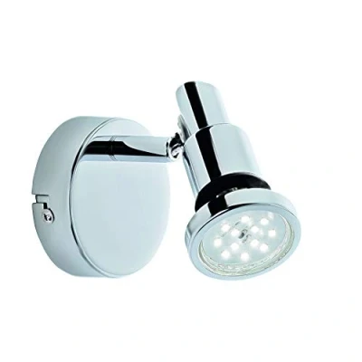 Immagine di BRILONER LED, Parete, Luce, Lampada da Bagno, IP44, Girevole e inclinabile, 1x GU10, 4 Watt, 400 Lumen, 3.000 Kelvin, Cromato, 1 faretto