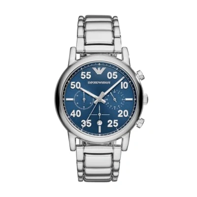 Immagine di Emporio Armani Orologio Uomo, movimento cronografo, cassa in acciaio inossidabile 43 mm con bracciale inossidabile, AR11132