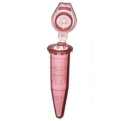 Immagine di MUHWA Tubo microcentrifuga graduato in polipropilene da 1000 pezzi con tappo a scatto, microtubi 0,5 ml (rosso)