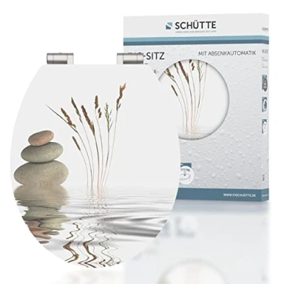 Immagine di SCHÜTTE 80522 Sedile WC BALANCE, in MDF, lucido, con abbassamento automatico, motivo