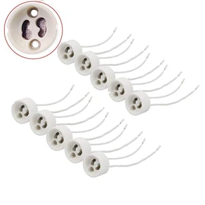 Immagine di JZK 10 Portalampada ceramica porta lampada G10 con cavi silicone per lampadina GU10 faretto alogene/faretto a LED/CFL