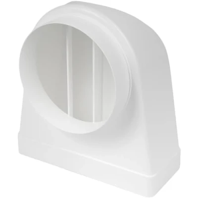 Immagine di Vent Systems Connettore angolare a 90 gradi per canali rettangolari da 220 x mm tubi rotondi Ø150 mm. Sistema di ventilazione, riscaldamento, raffreddamento