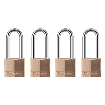 Immagine di Master Lock 140QLH Lucchetto in ottone, argento, confezione da 4
