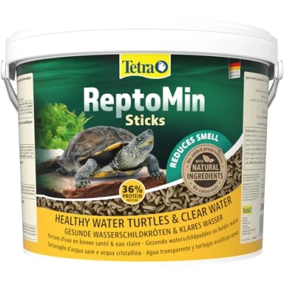 Immagine di Tetra ReptoMin Sticks Turtle Food Alimento di Base Bilanciato per Tartarughe Acquatiche Adulte, Secchio da 10 L