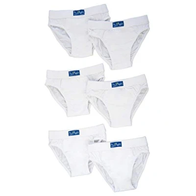 Immagine di Ellepi Slip Anni Bambino Set 6 Mutande Bimbo Cotone Mutandine Ragazzo Maschio Intimo Abbigliamento Regalo Compleanno Ragazzi Bianche Bimbi (Bianco, 3 4 Anni)