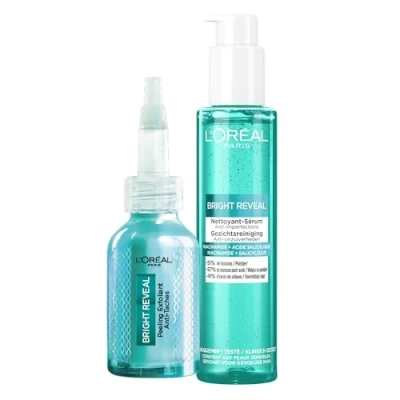 Immagine di L&#039;Oréal Paris Routine anti imperfezioni peeling esfoliante + detergente arricchito in acido salicilico