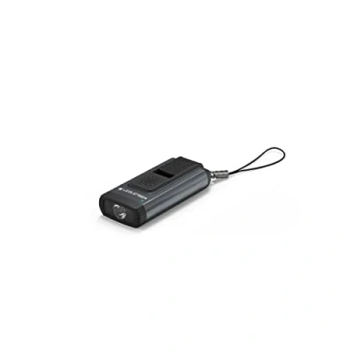 Immagine di Ledlenser K6R Safety Torcia Portachiavi Compatta, 400 Lumen, Ricaricabile, con Interfaccia USB A, Funzione di Allarme, Grigio