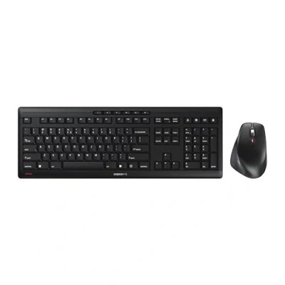 Immagine di CHERRY STREAM DESKTOP COMFORT, Set Tastiera e Mouse Wireless, Layout per l&#039;Europa (QWERTY), 2,4 GHz, Tasti Silenziosi, Ergonomico Destrimani, Nero