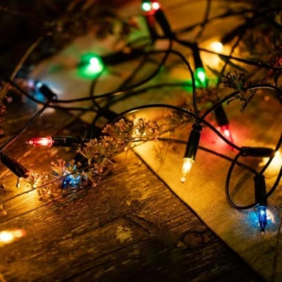 Immagine di Hellum luci da fata per interni, mini 20 lampadine di ricambio colorate, illuminate 2,85 m, cavo verde con spina Natale 832075