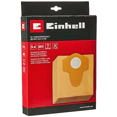 Immagine di Originale Einhell Sacchetti Filtro in carta 30 litri (confezione da 5 sacchetti)