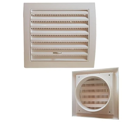 Immagine di Griglia d&#039;aria di ventilazione, flusso regolabile, quadrata, 15 x 15, con ingresso 100 mm