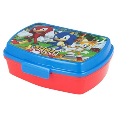 Immagine di ALMACENESADAN Sandwich rettangolare multicolore; prodotto in plastica riutilizzabile; privo di BPA; dimensioni interne 16,5 x 11,5 5,5 cm (Sonic)