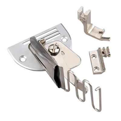 Immagine di Hicello Overlock Binding of Curve Edge Folder Tape Size 30mm A10 Hemmer Angolo retto Bias Binder per Lockstitch Machine