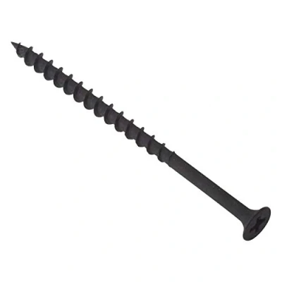 Immagine di Bargainscrews Vite zigrinata in fosfato, per pareti a secco, 200 pezzi, colore: Nero 3,5 x 25 mm