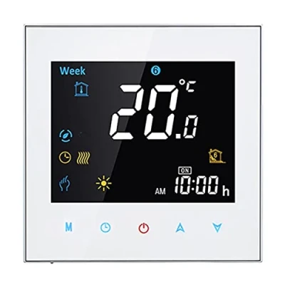 Immagine di Termostato WIFI Beca BHT 3000GCLW Touch screen LCD 3A Riscaldamento della caldaia di controllo programmazione intelligente con connessione Bianco