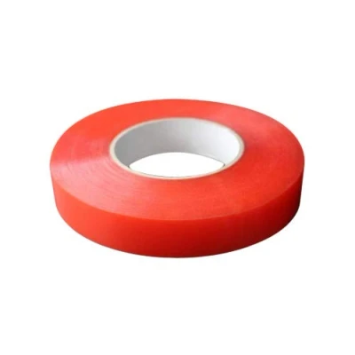 Immagine di Nastro biadesivo, molto forte, lungo, facile da rimuovere, colore rosso, larghezza 25 mm, lunghezza 50 m