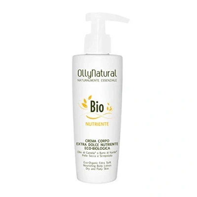 Immagine di Ollynatural Crema Corpo Nutriente Extra Dolce, Eco biologica, Olio di Camelia e Burro Karité, 200 ml