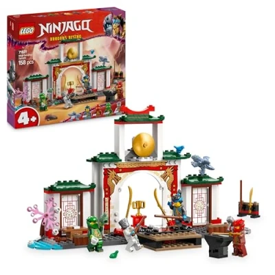 Immagine di LEGO NINJAGO Tempio dello Spinjitzu Ninja Playset Giocattolo con 4 Minifigure, Drago, Armi e Accessori, Giochi per Bambini Bambine da Anni Starter Brick, Set La Rivolta dei Draghi 71831