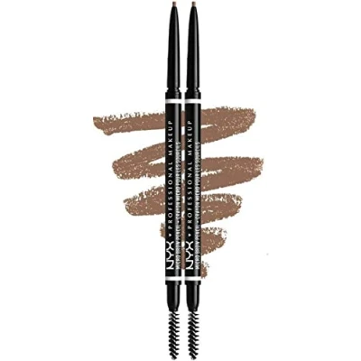 Immagine di NYX Professional Makeup Matita Sopracciglia, Micro Brow Pencil, a Doppia Punta, Automatica e Scovolino, Confezione da 2 Pezzi, Tonalità: Taupe