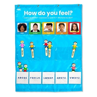 Immagine di Learning Resources 93385 Express Your Feelings Pocket Chart, Multicoloured