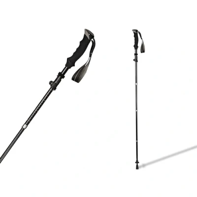 Immagine di Bastone da trekking in alluminio nero pieghevole ed estensibile 100 115 cm (544 F)