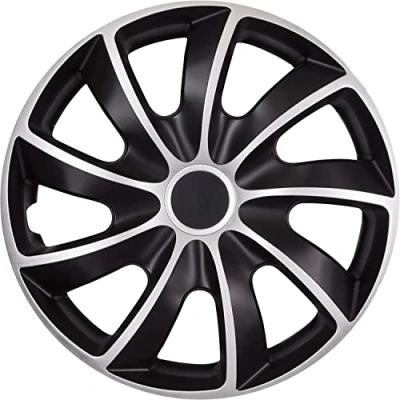 Immagine di NRM Quad Bicolor Silver Black Set da 4 Pezzi 17 &#039;&#039; Nero Argento Universali Resistenti