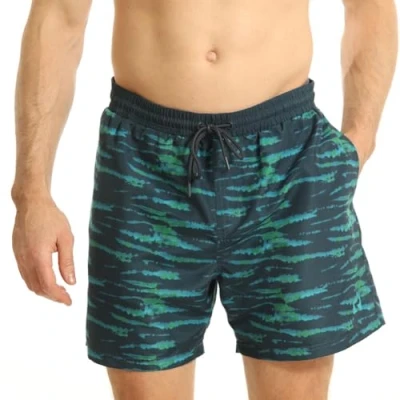 Immagine di Ript Performance Uomo Essentials Pantaloncini da bagno a rapida asciugatura con protezione solare UV 50, Tinta unita blu/verde, 2XL