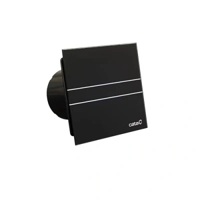 Immagine di CATA E 100 G BK STD Estrattore domestico Sistema di aspirazione perimetrale Isolamento termico per lavorare a temperatura ambiente Livello rumorosità minimo 31 dB Larghezza 15 cm Colore Nero.