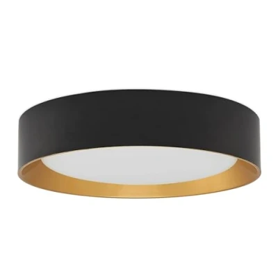 Immagine di plafoniera LED &#039;Kambia&#039; (Moderno) colore Nero, in Alluminio ad es. Soggiorno &amp; Sala da pranzo (1 luce, lampadina inclusa) di Lindby lampada LED,