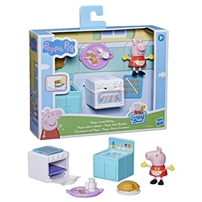 Immagine di Peppa Pig Peppa&#039;s Club AMA la Pasticceria, Giocattolo tematico prescolare, con 1 Personaggio e 5 Accessori, per Bambini dai 3 Anni in su, Colore Multicolore, F4393