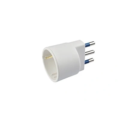 Immagine di Poly Pool PP0432.6 Set Adattatori Spina Grande, 16A e Presa Standard Tedesca, 6 Pezzi, Bianco