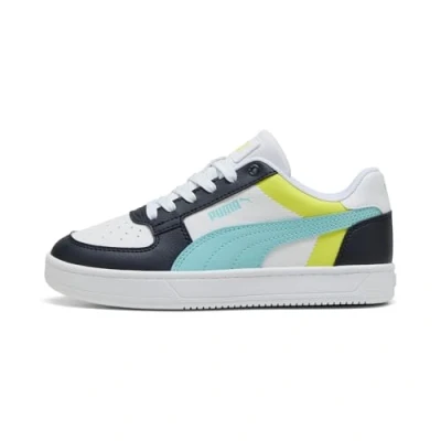 Immagine di PUMA CAVEN 2.0 Block JR, Scarpe da Ginnastica, White Safe Lake New Navy, 37 EU