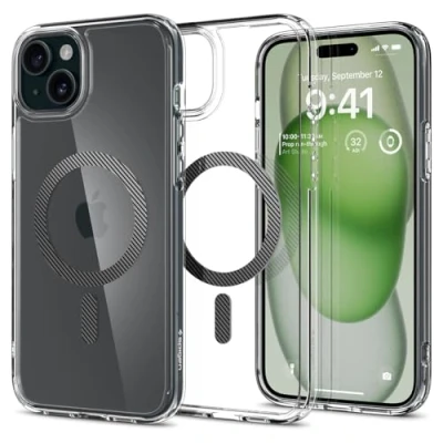 Immagine di Spigen Cover per iPhone 15 Plus, Ultra Hybrid MagFit, Compatibile con MagSafe Grafite