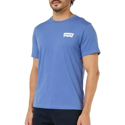 Immagine di Levi&#039;s Graphic Crewneck TEE Tshirt con stampa, Uomo, Taglia: Small, Coastal fjord