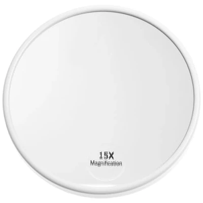 Immagine di FANTASY Specchio Mark Model con ventose, plastica bianca, orari ingranditi,