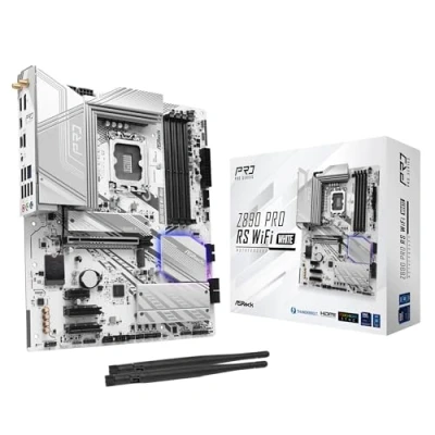 Immagine di ASRock Z890 Pro RS WiFi White Mainboard Attacco (PC) #####Intel® 1851 Fattore di forma (dettagli) ATX Chipset della scheda madre Intel®