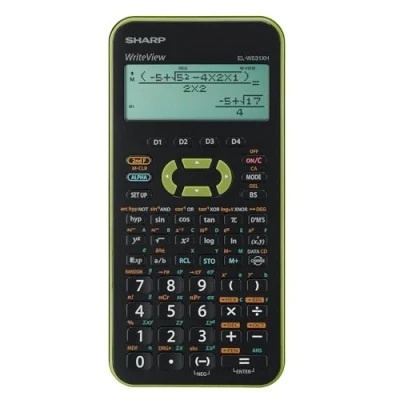 Immagine di Sharp EL W531 XH GR Calcolatrice scientifica a 4 righe, WriteView, ingresso D.A.L., batteria) verde
