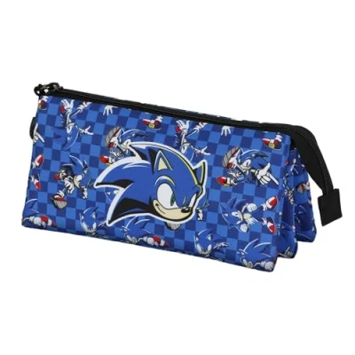 Immagine di Sonic The Hedgehog Sega Action Astuccio Triplo, Blu, 23 x 11 cm