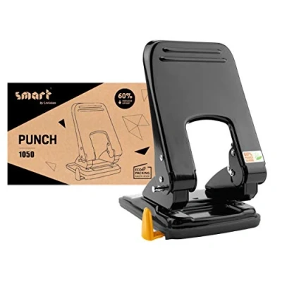 Immagine di smart by Leviatan Perforatrice 50 Fogli Foratrice &quot;1050&quot; Ideale per Formati di Carta A4, A5, A6, Folio Sforzo Ridotto del 60% Scuola, Ufficio, Look Moderno