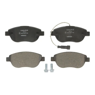 Immagine di DELPHI LP1721 Kit pastiglie freno con contatto segnalazione usura lamierino anticigolío accessori FIAT: Stilo Hatchback