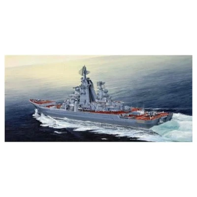 Immagine di Modellino Nave da Guerra Russo Incrociatore Admiral Lazarev Ex Frunze Scala 1: 350